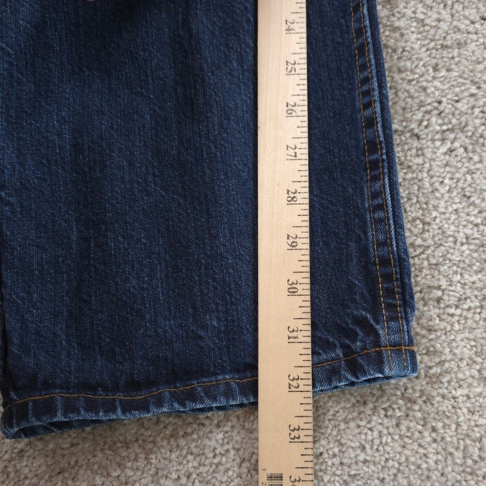 Carhartt Relaxed Fit Jeans Mens 40x32 Dark Blue BD5119-M Workwear Cotton Denim - Picture 8 of 10